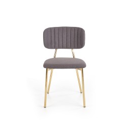 'K362 Chair, Upholstery - Dark Ash, Legs - Gold' 'K362 Chair, Upholstery - Dark Ash, Legs - Gold'