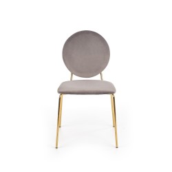 'K363 Chair, Upholstery - Ash Grey, Legs - Gold' 'K363 Chair, Upholstery - Ash Grey, Legs - Gold'