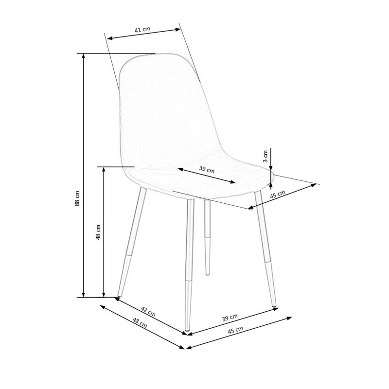 'K379 Ash Grey Chair' 'K379 Ash Grey Chair'