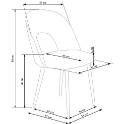 'K384 Ash Grey / Black Chair' 'K384 Ash Grey / Black Chair'