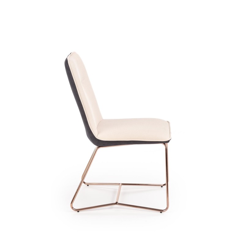 'K390 Cream / Dark Ash / Gold Chair' 'K390 Cream / Dark Ash / Gold Chair'