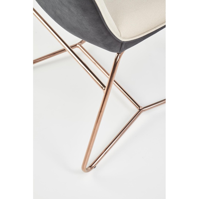 'K390 Cream / Dark Ash / Gold Chair' 'K390 Cream / Dark Ash / Gold Chair'