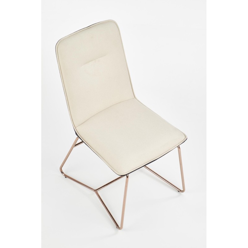 'K390 Cream / Dark Ash / Gold Chair' 'K390 Cream / Dark Ash / Gold Chair'