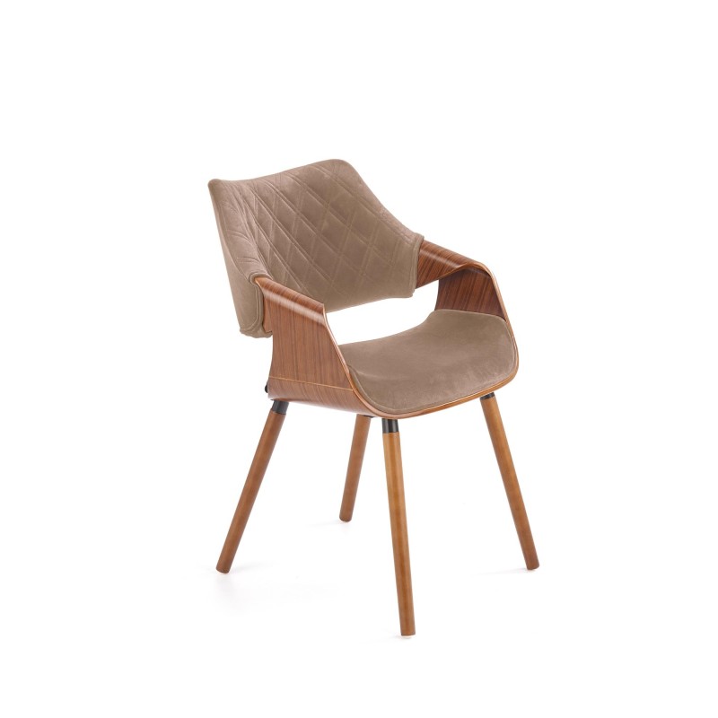'K396 Walnut / Beige Chair' 'K396 Walnut / Beige Chair'