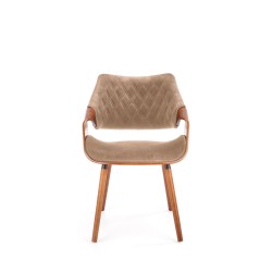 'K396 Walnut / Beige Chair' 'K396 Walnut / Beige Chair'