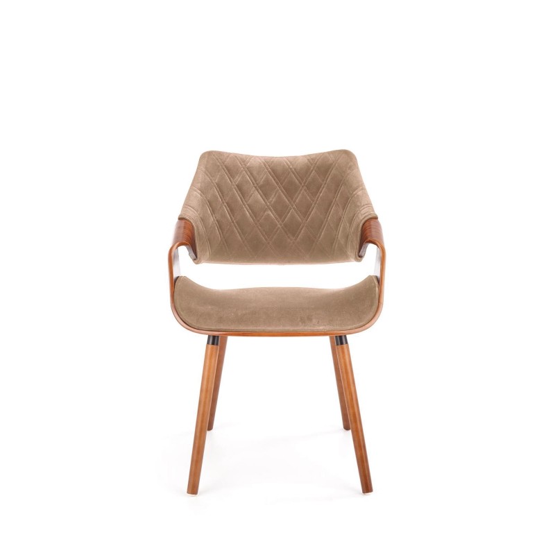 'K396 Walnut / Beige Chair' 'K396 Walnut / Beige Chair'