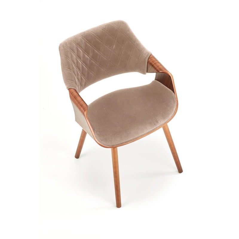 'K396 Walnut / Beige Chair' 'K396 Walnut / Beige Chair'