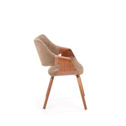 'K396 Walnut / Beige Chair' 'K396 Walnut / Beige Chair'