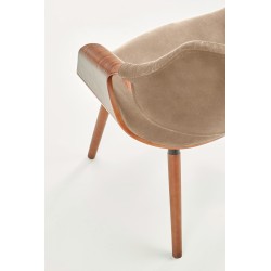 'K396 Walnut / Beige Chair' 'K396 Walnut / Beige Chair'
