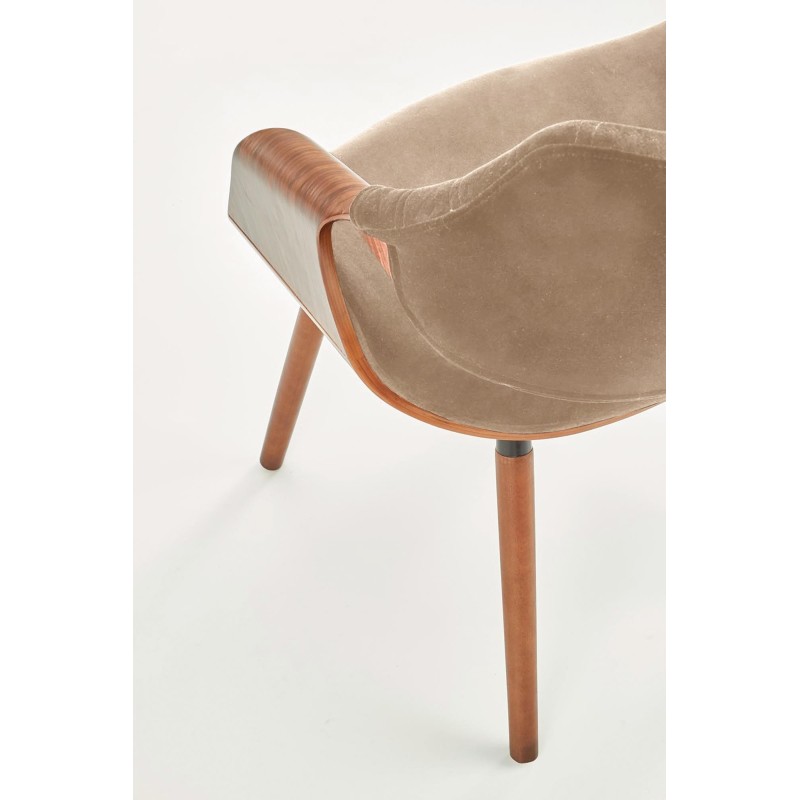 'K396 Walnut / Beige Chair' 'K396 Walnut / Beige Chair'