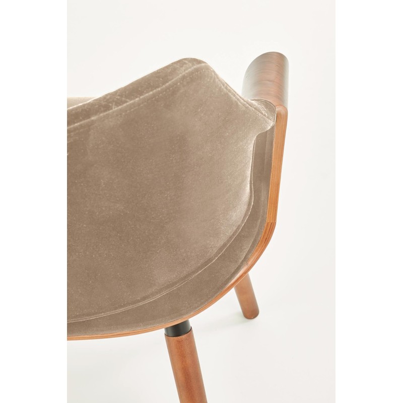 'K396 Walnut / Beige Chair' 'K396 Walnut / Beige Chair'