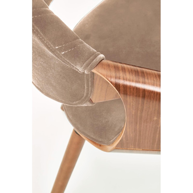 'K396 Walnut / Beige Chair' 'K396 Walnut / Beige Chair'