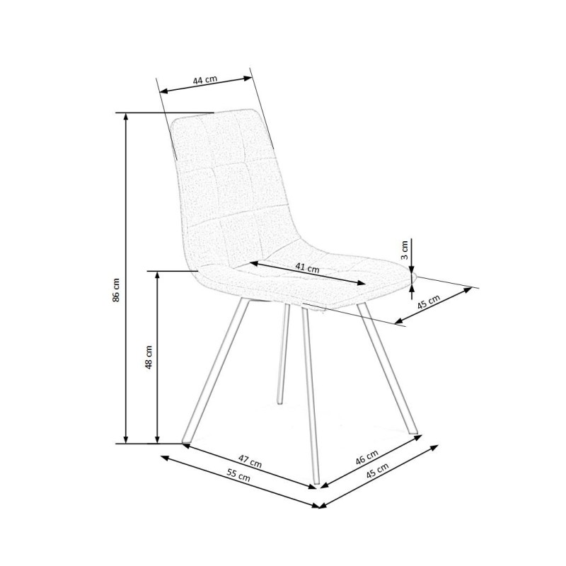 'K402 Ash Grey Chair' 'K402 Ash Grey Chair'