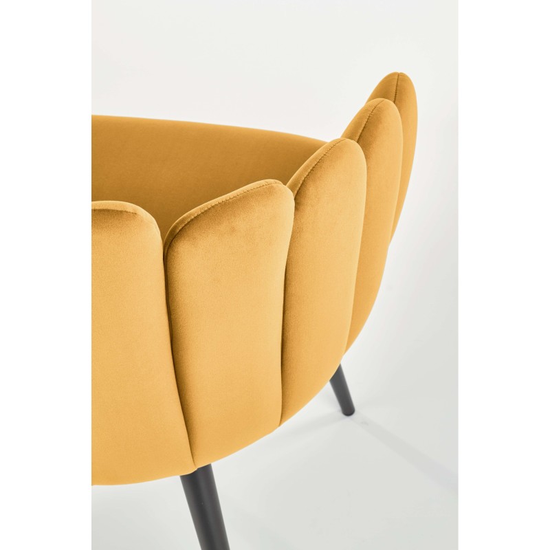 K410 krzesło musztardowy velvet (1p 1szt) K410 krzesło musztardowy velvet (1p 1szt)