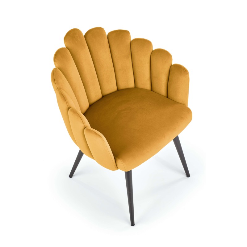 K410 krzesło musztardowy velvet (1p 1szt) K410 krzesło musztardowy velvet (1p 1szt)