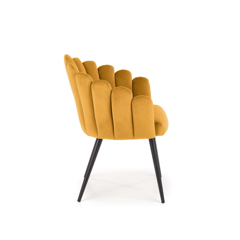 K410 krzesło musztardowy velvet (1p 1szt) K410 krzesło musztardowy velvet (1p 1szt)