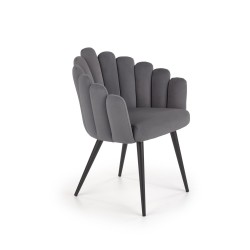 'K410 Ash Grey Velvet Chair' 'K410 Ash Grey Velvet Chair'