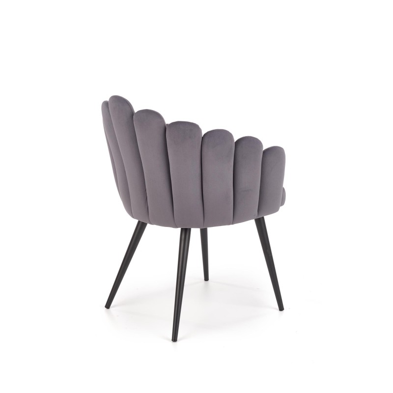 'K410 Ash Grey Velvet Chair' 'K410 Ash Grey Velvet Chair'