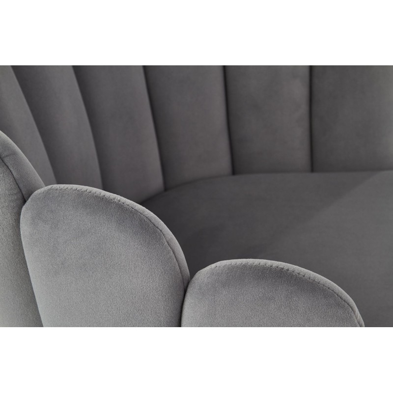 'K410 Ash Grey Velvet Chair' 'K410 Ash Grey Velvet Chair'