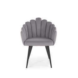 'K410 Ash Grey Velvet Chair' 'K410 Ash Grey Velvet Chair'