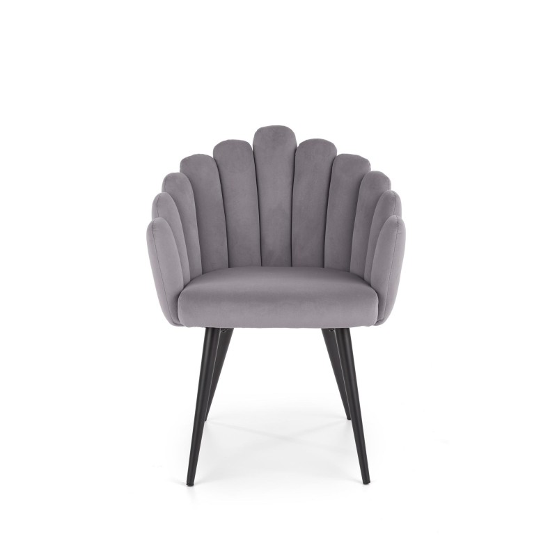 'K410 Ash Grey Velvet Chair' 'K410 Ash Grey Velvet Chair'