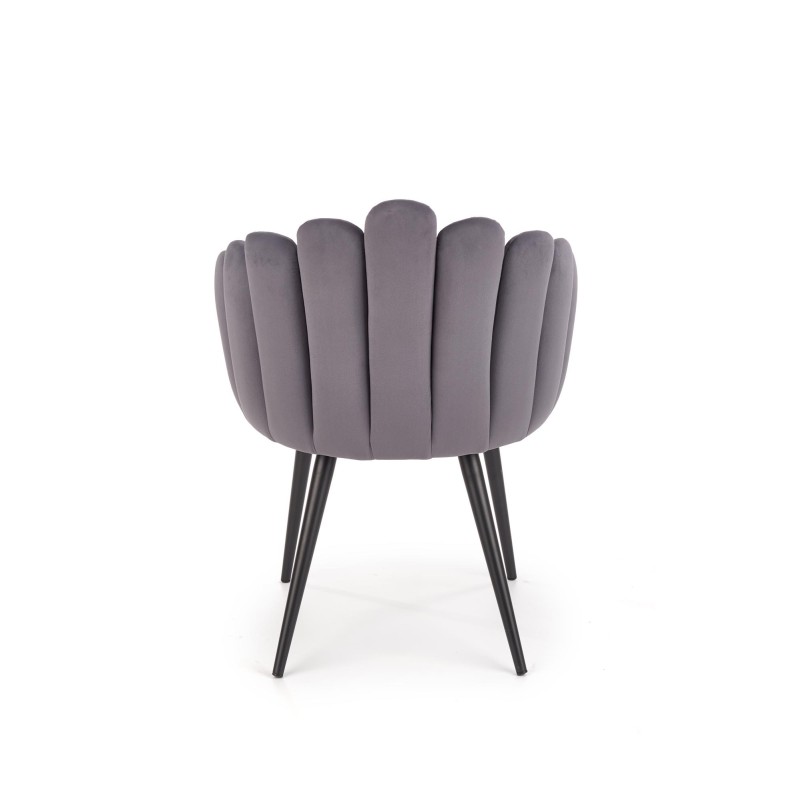 'K410 Ash Grey Velvet Chair' 'K410 Ash Grey Velvet Chair'