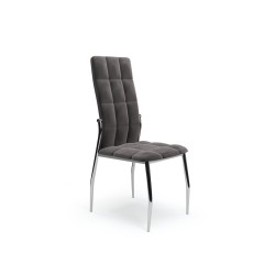 'K416 Ash Grey Velvet Chair' 'K416 Ash Grey Velvet Chair'