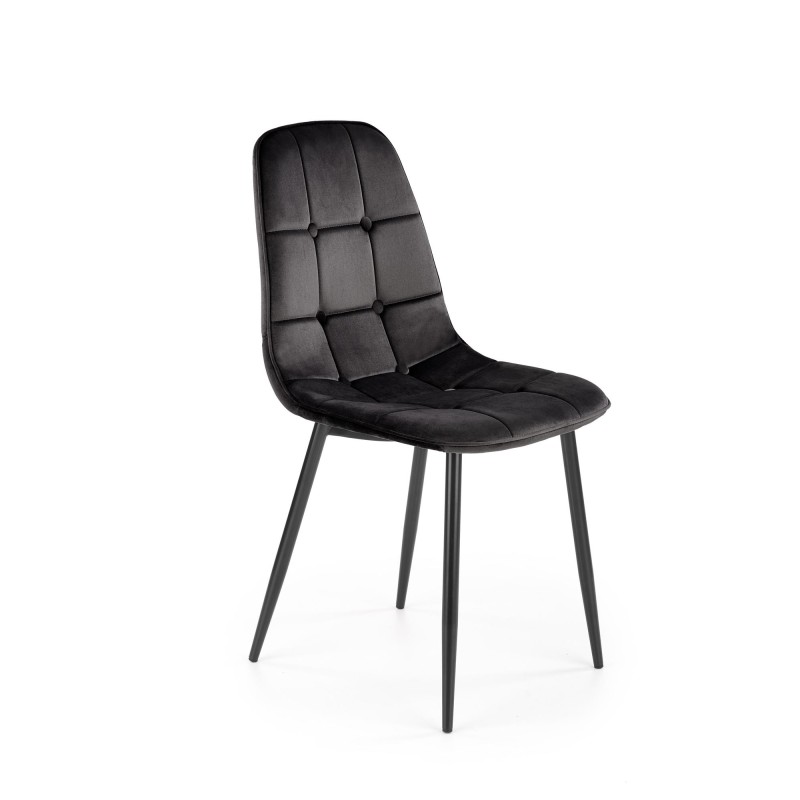 K417 krzesło czarny velvet (1p 4szt) K417 krzesło czarny velvet (1p 4szt)