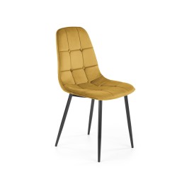 K417 krzesło musztardowy velvet (1p 4szt)