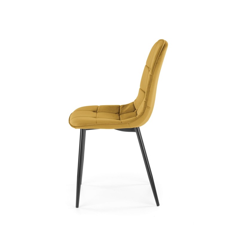 K417 Mustard Velvet Chair K417 Mustard Velvet Chair
