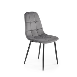 K417 Ash Grey Velvet Chair