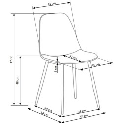 K417 Ash Grey Velvet Chair K417 Ash Grey Velvet Chair
