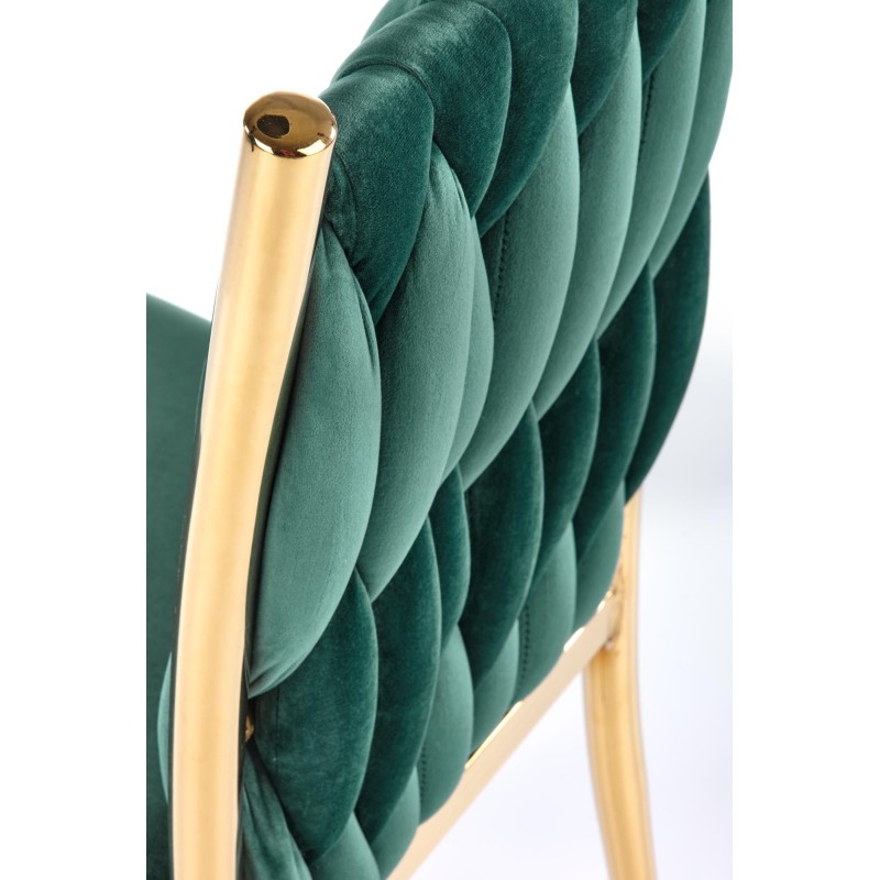 'K436 Dark Green/Gold Chair' 'K436 Dark Green/Gold Chair'