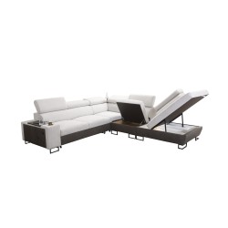 Ecksofa Prestige IX mit Schlaffunktion und USB-Anschluss - Weich im Griff, Freya 210.02 + Tauro 8203 Ecksofa Prestige IX mit Schlaffunktion und USB-Anschluss - Weich im Griff, Freya 210.02 + Tauro 8203