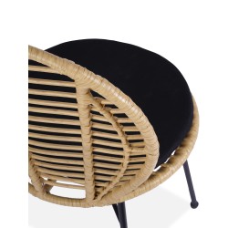 'K472 Natural/Black Chair' 'K472 Natural/Black Chair'