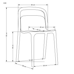 K490 krzesło plastik biały (1p 4szt) K490 krzesło plastik biały (1p 4szt)
