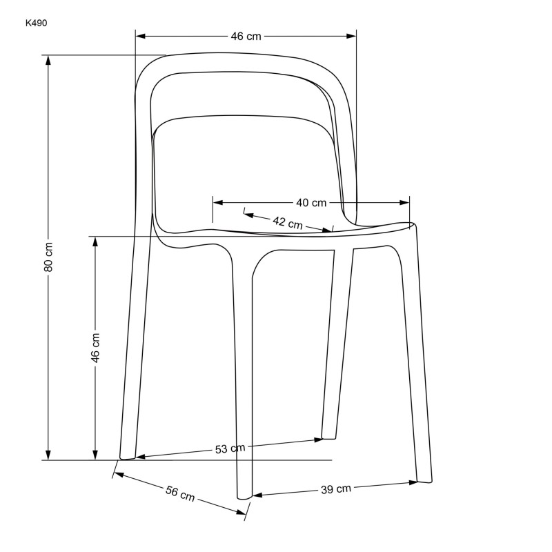 'K490 Mint Plastic Chair' 'K490 Mint Plastic Chair'