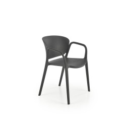 'K491 Black Plastic Chair' 'K491 Black Plastic Chair'