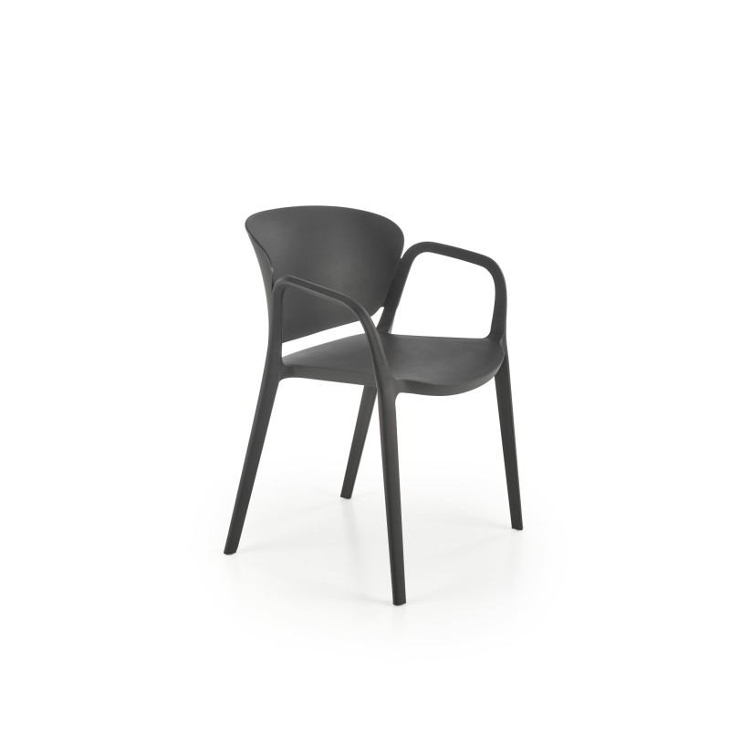 'K491 Black Plastic Chair' 'K491 Black Plastic Chair'