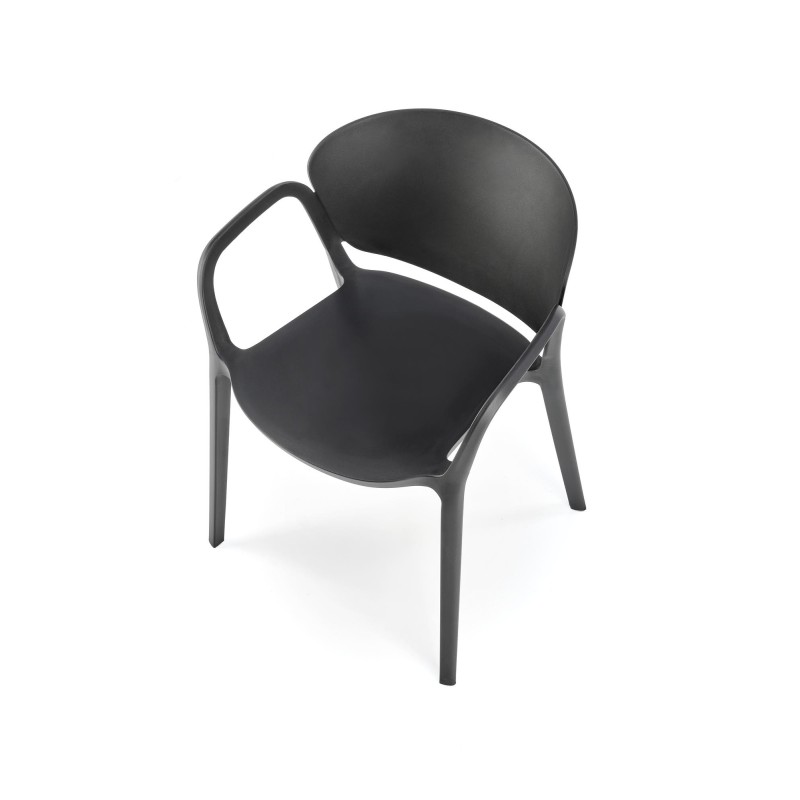 'K491 Black Plastic Chair' 'K491 Black Plastic Chair'
