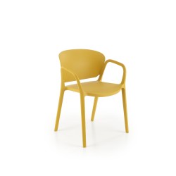 K491 krzesło plastik musztardowy (1p 4szt)