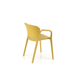 'K491 Mustard Plastic Chair' 'K491 Mustard Plastic Chair'