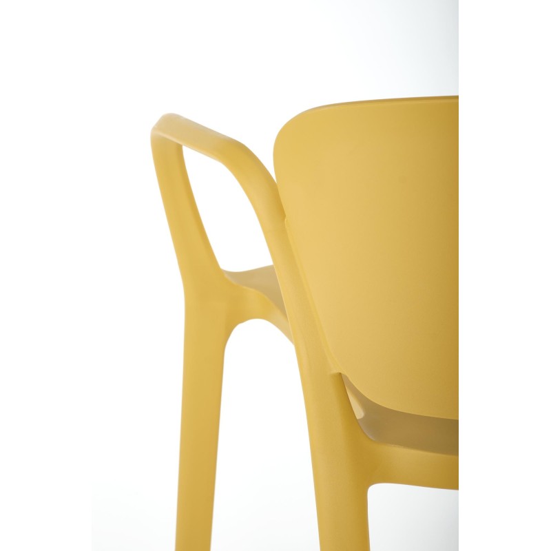 'K491 Mustard Plastic Chair' 'K491 Mustard Plastic Chair'