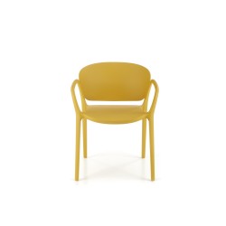 'K491 Mustard Plastic Chair' 'K491 Mustard Plastic Chair'