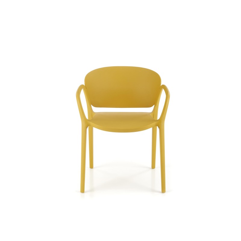 'K491 Mustard Plastic Chair' 'K491 Mustard Plastic Chair'