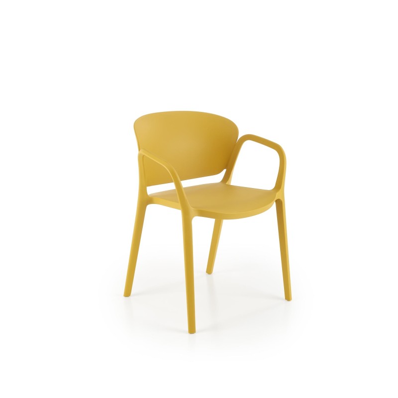 'K491 Mustard Plastic Chair' 'K491 Mustard Plastic Chair'