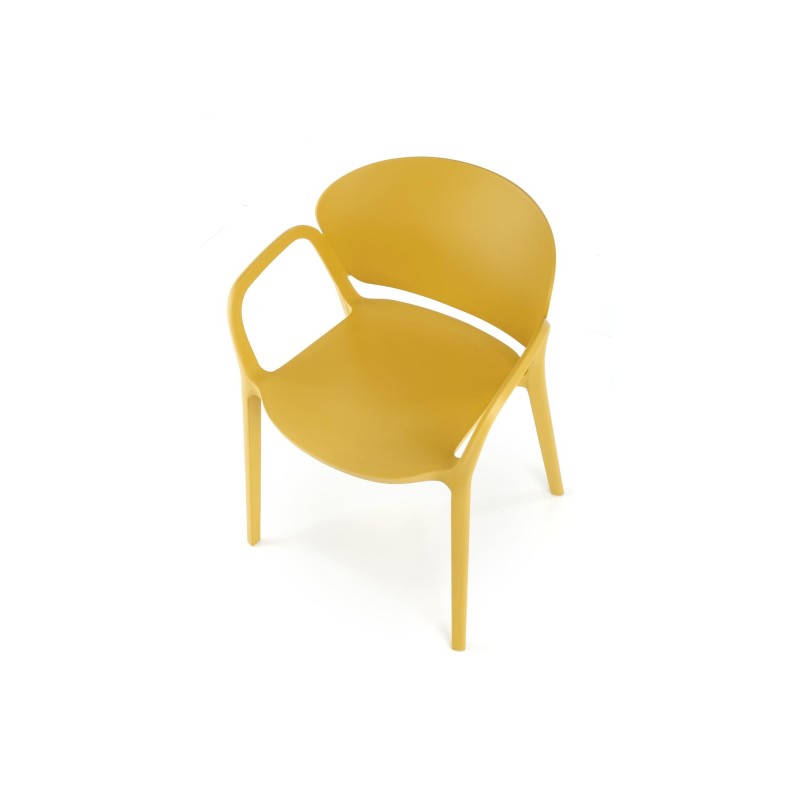 'K491 Mustard Plastic Chair' 'K491 Mustard Plastic Chair'