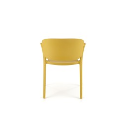 'K491 Mustard Plastic Chair' 'K491 Mustard Plastic Chair'