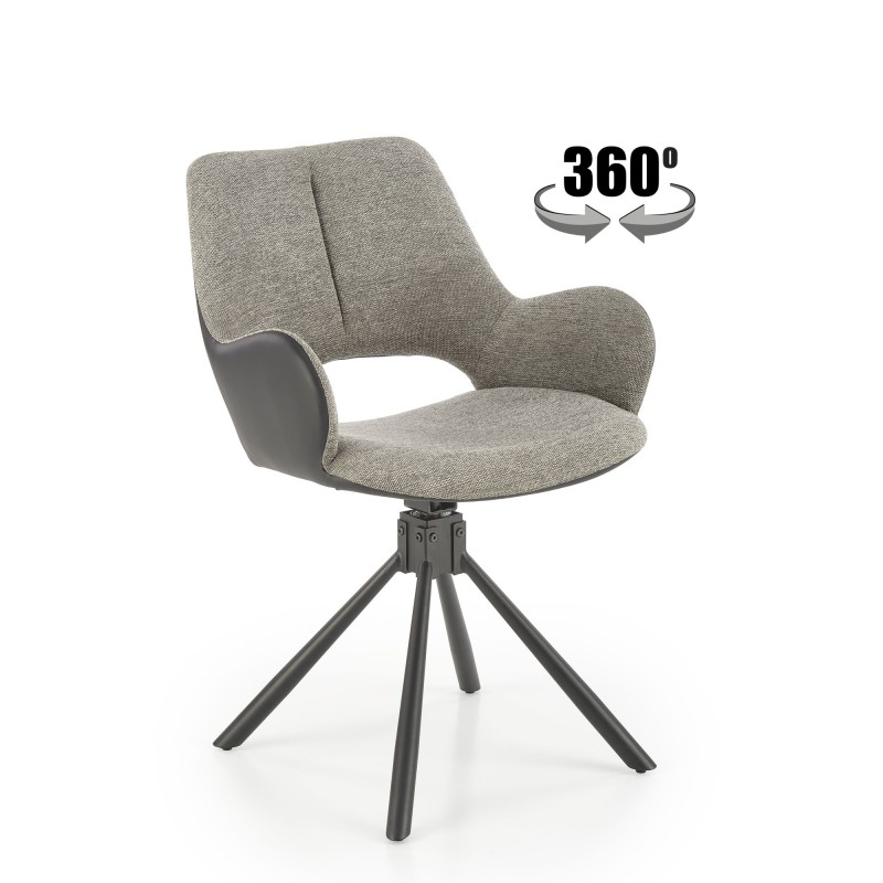 'K494 Ash Grey / Black Chair'
