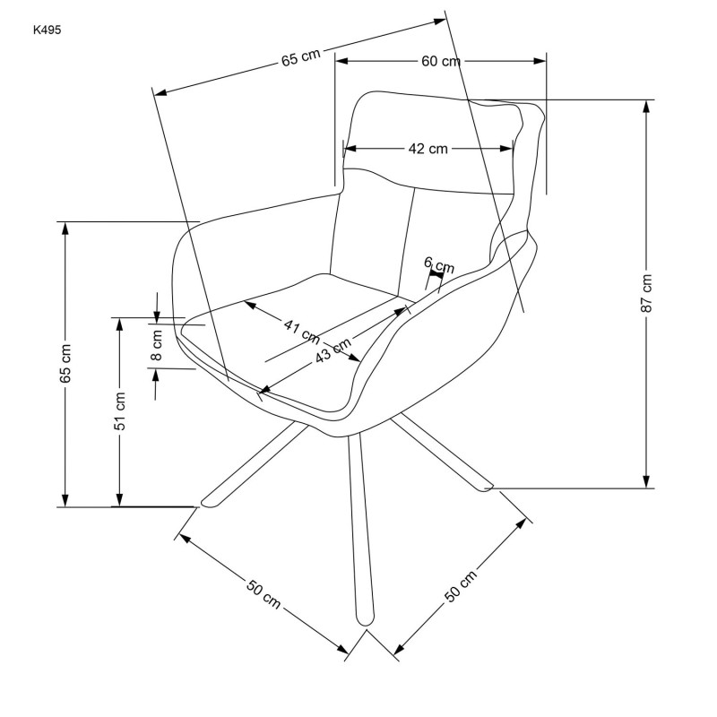 K495 krzesło musztardowe (1p 2szt) K495 krzesło musztardowe (1p 2szt)